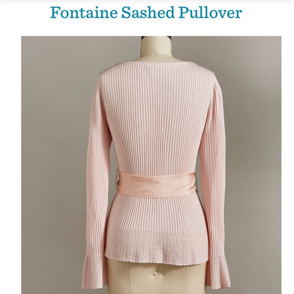 Sundance Catalog- Fontain Sweater Cashmere Blend Ballet Pink Sz L NWT - Picture 2 of 7